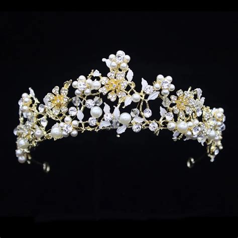 Beautiful Flower Wedding Bridal Tiara Crown Headbands Pearlcrystal