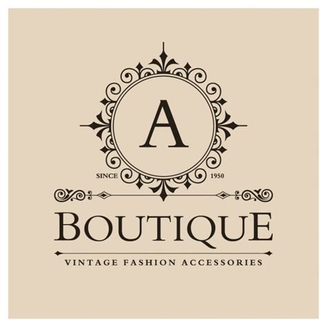 Logo Vintage Boutique Vector Gratis