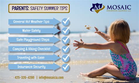 Safety Summer Tips For Parents Mosaic Insurance Alliance Llc
