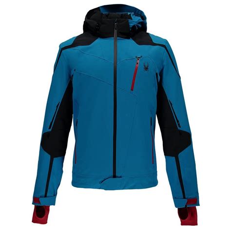 Spyder Bromont Ski Jacket In Electric Blueblackred Mens Peter