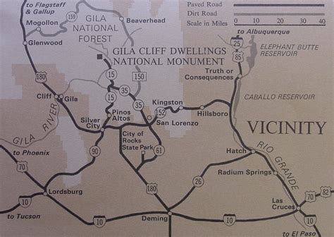 Cliff Dwellings New Mexico Map
