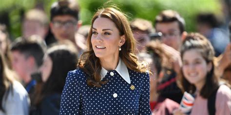 Kate Middleton Wears Polka Dot Alessandra Rich Dress For Bletchley Park