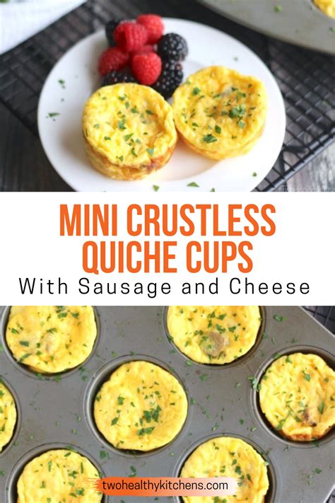 Mini Crustless Quiche Cups With Sausage And Cheese Recipe Quiche