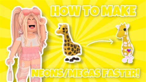 Tips On How To Make Neons Megas Faster In Adopt Me Mxllows Youtube