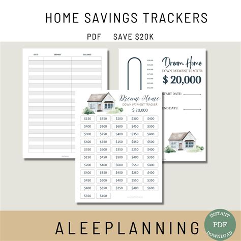 K House Savings Home Savings Tracker K House Sinking Fund Printable