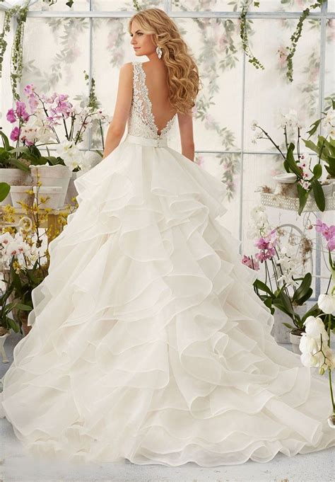 Mori Lee 2805 Wedding Dress Organza Skirt Wedding
