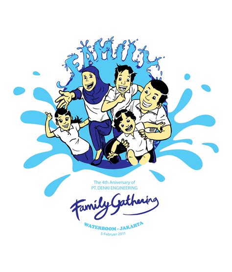 Family day card silhouette style on diamond background. Contoh Banner Family Gathering - Contoh O