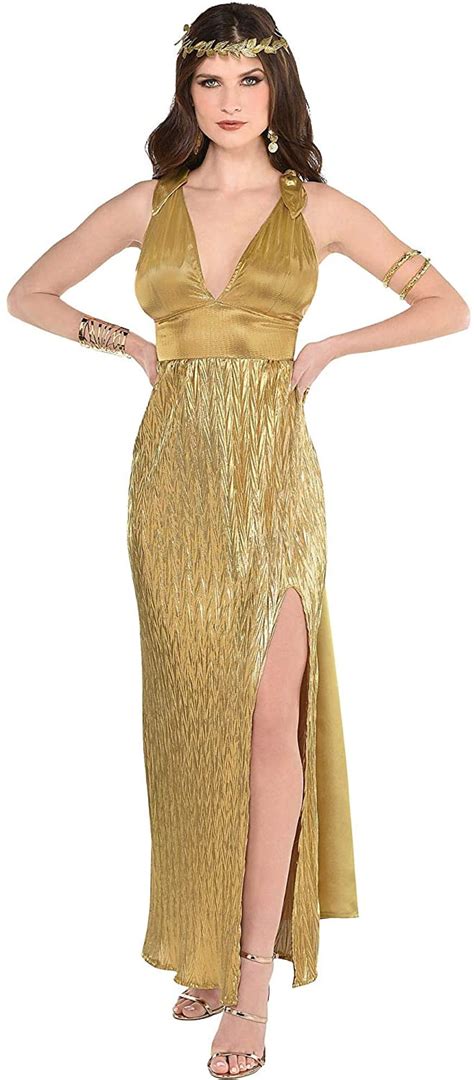 Gold Roman Goddess Dress For Women Halloween Costume Gold Etsy