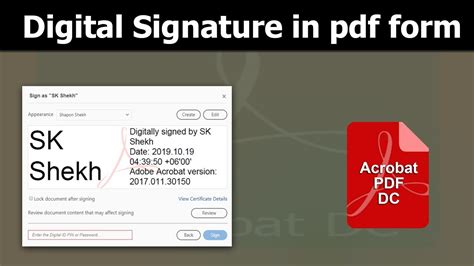 How To Create Digital Signature To Fillable Pdf Form Using Adobe