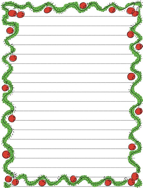 6 Best Images Of Christmas Writing Paper Template