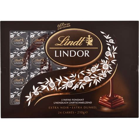 Buy Lindt Lindor 60 Dark Chocolate Squares With Fondant 210g Cheaply