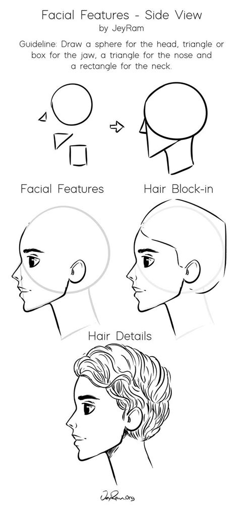 How To Draw Faces Side View Free Worksheet And Tutorial — Jeyram Art