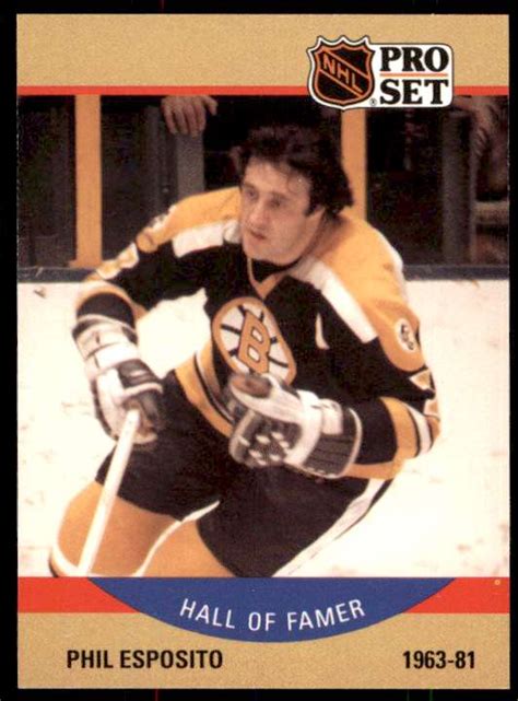 1990 91 Pro Set Phil Esposito Boston Bruins 403 Ebay