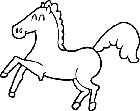Cartoon Horse Rearing Up 12480174 Vector Art At Vecteezy