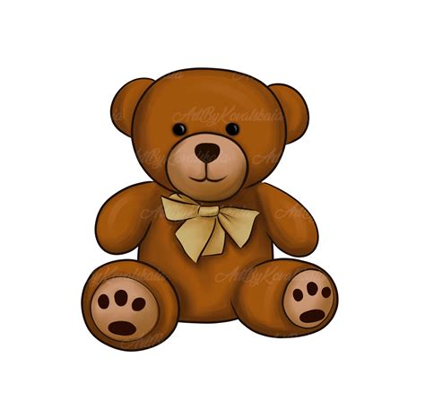 Teddy Bear Clipart Cute Bear PNG Baby Shower Digital Etsy Ireland