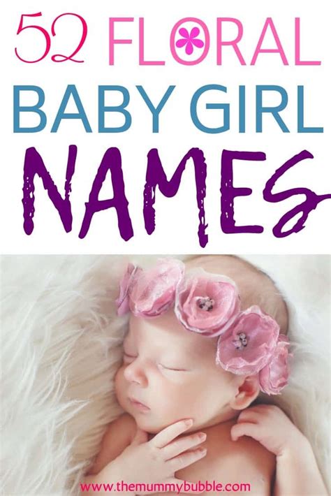 52 Floral Baby Girl Names The Mummy Bubble