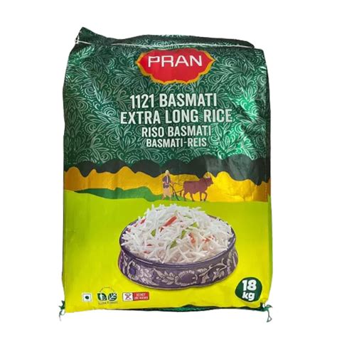 Pran 1121basmati Extra Long Rice 18 Kg Global Supermarket