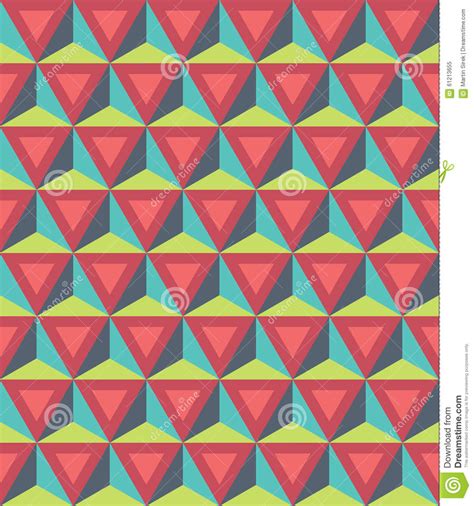 Vector Modern Seamless Colorful Geometry Pattern 3d Triangles Color