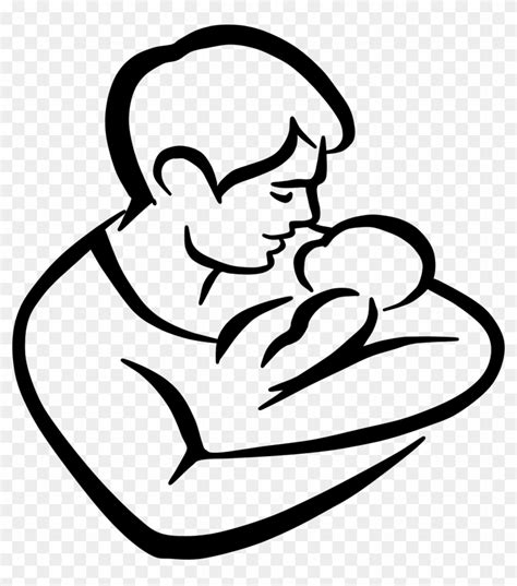 Father And Child Clipart Dad And Baby Drawing Free Transparent Png