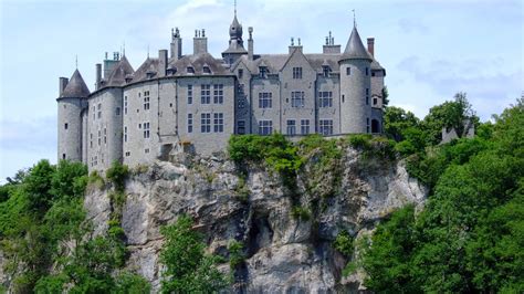 Walzin Castle Over The River Lesse Near Dinant Namur Province Belgium Windows Spotlight Images