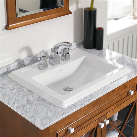 Villeroy And Boch Hommage Drop In Washbasin White With Ceramicplus With