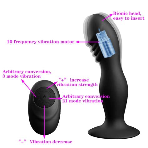 Wireless Remote Anal Dildo Vibrator Prostate Massager G Spot Stimulator 10 Speeds Charging Anal