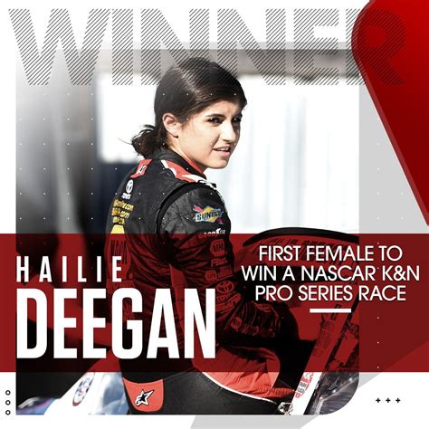 History 🏁 Hailiedeegan Becomes The First Female In Nascar History To