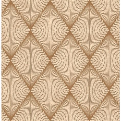 Brewster Enlightenment Brown Diamond Geometric Wallpaper 2662 001904