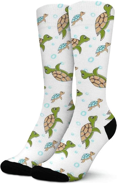 Cute Sea Turtles Tortoise Women S Funny Crew Socks Casual Crew Socks