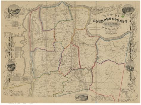 Loudoun County Virginia 1854 Old Map Reprint Old Maps