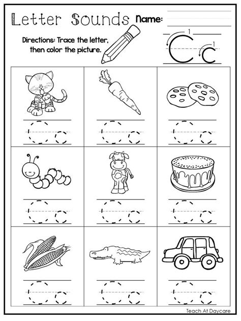 24 Printable Alphabet Letter Sounds Worksheets Preschool Kdg Etsy
