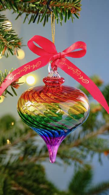 Rainbow Spinning Top Ornament M ~ Multi Artifactually