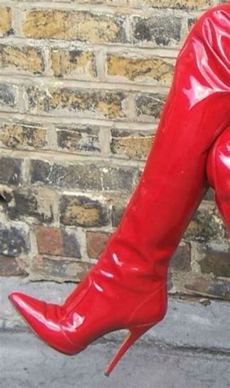 Red High Heel Shoes Thigh High Boots Heels Thigh Boot Heeled Boots