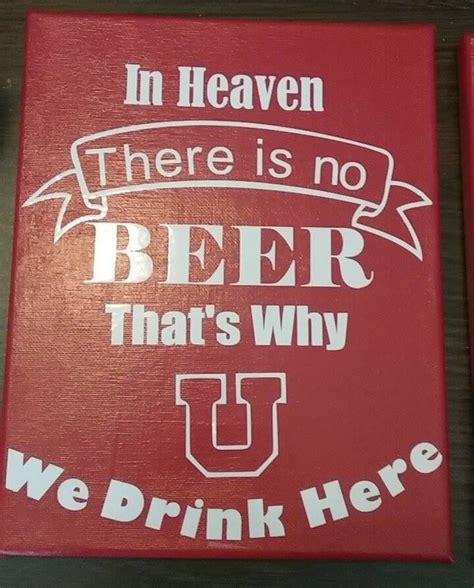 8x10 Canvas In Heaven There Is No Beer Thats Why We Etsy