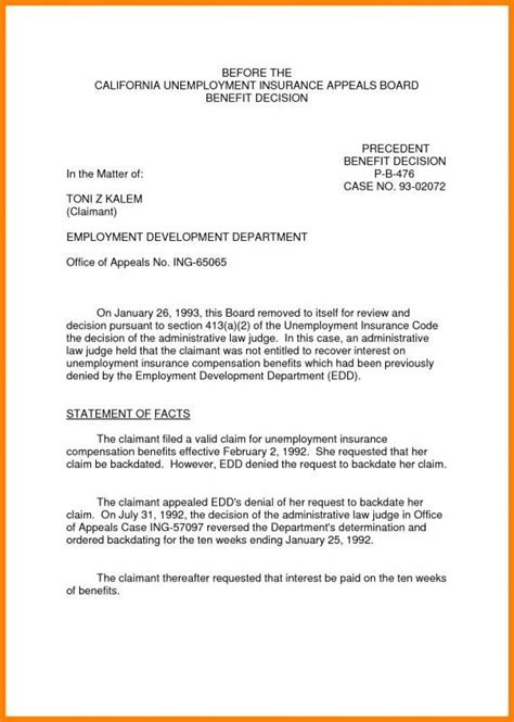 This sample letter provides a modification request based on income loss resulting from unemployment. Unemployment Appeal Letter
