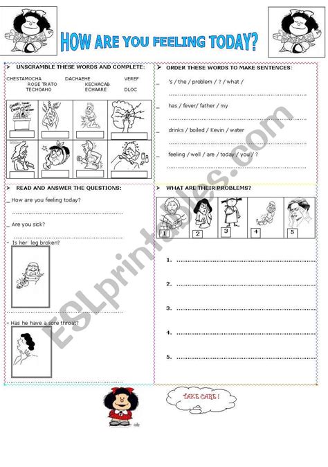 How Are You Feeling Today Esl Worksheet By Alemi