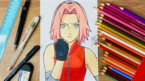 Como Desenhar A Sakura De Naruto How To Draw Sakura Youtube