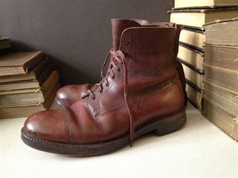 Vtg Veldtschoens Distressed Brown Leather Hunting Boots Etsy