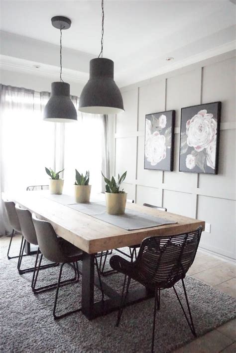 If you're interested in finding kitchen and dining tables options other than small (seats up to 4) and farmhouse / country, you can further refine your filters to get the selection you want. Modern Farmhouse Dining Table with Black Base and Natural ...