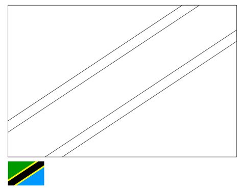 Tanzania Flag Coloring Page Coloring Pages