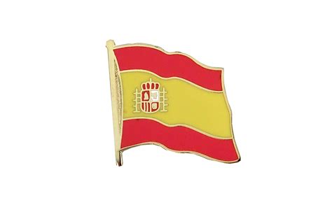 Spain With Crest Flag Lapel Pin Royal Flags