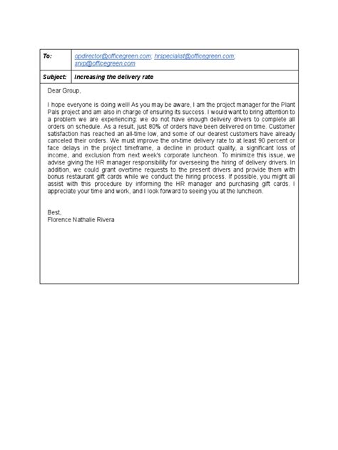 Activity Template Escalation Email Pdf