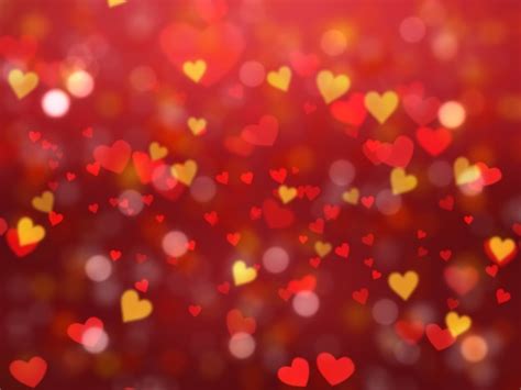 Free Photo Valentines Day Background With Heart Shaped Bokeh Lights