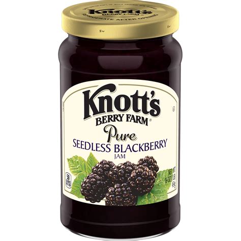 Knotts Berry Farm Seedless Blackberry Jam 16 Ounce