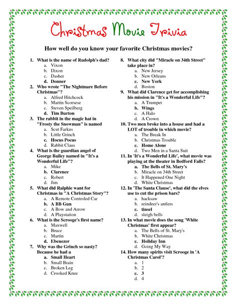 1001 bible trivia questions is a free ebook created and published by biblequizzes.org.uk. Printable Christmas Trivia | HD | Christmas song trivia ...