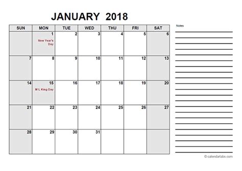 2018 Free Calendar Pdf Free Printable Templates