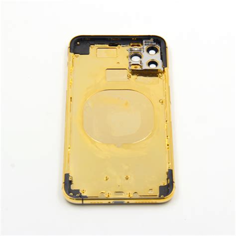 For Iphone 11 Pro Max 24k Gold Plated Housing Replacement Cover For