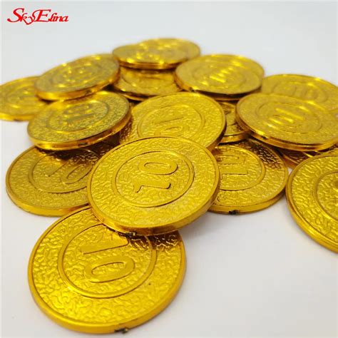 Buy 50pcsand100pcs Plastic Pirate Gold Coin 10 Yuan