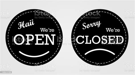Open And Closed Signs Stock Illustration Download Image Now