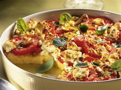 Baked Polenta With Tomatoes And Feta Cheese Recipe Eatsmarter